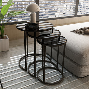 Table gigogne Kyyjärvi en lot de 3, différentes couleurs [en.casa]