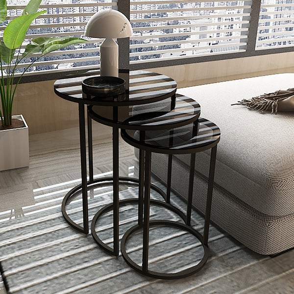 Table gigogne Kyyjärvi en lot de 3, différentes couleurs [en.casa]