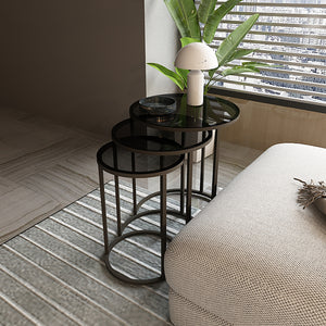 Table gigogne Kyyjärvi en lot de 3, différentes couleurs [en.casa]