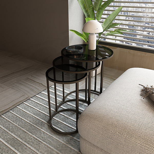 Table gigogne Kyyjärvi en lot de 3, différentes couleurs [en.casa]