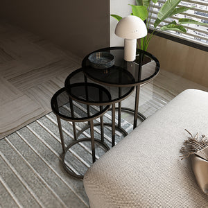 Table gigogne Kyyjärvi en lot de 3, différentes couleurs [en.casa]