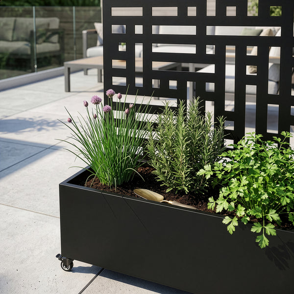 Cloison Bernalda avec jardinière en forme d'arc [casa.pro]