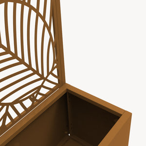 Cloison avec jardinière Surnskoki acier galvanisé 190 x 82 x 38 cm casa.pro