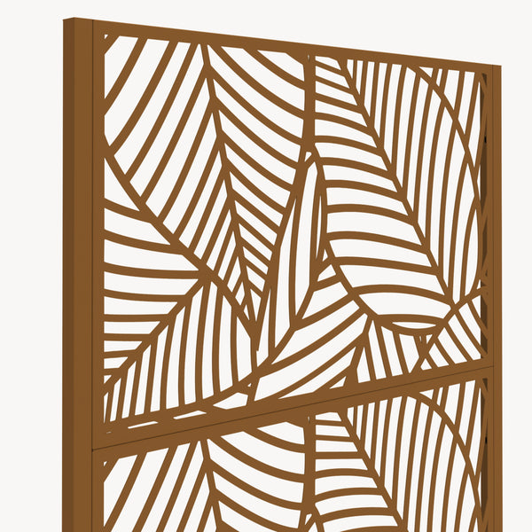 Cloison avec jardinière Surnskoki acier galvanisé 190 x 82 x 38 cm casa.pro