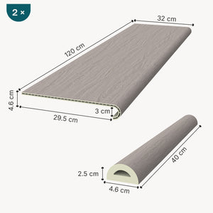 Ensemble de revêtement d'escalier Bunschoten [bois.neuf]