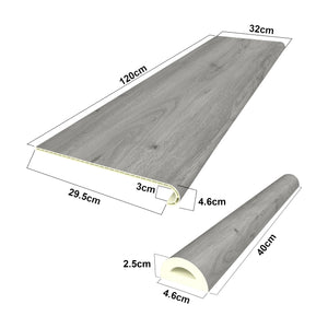 Lot de revêtements d'escalier Bunschoten 120 x 32 cm NEU.HOLZ