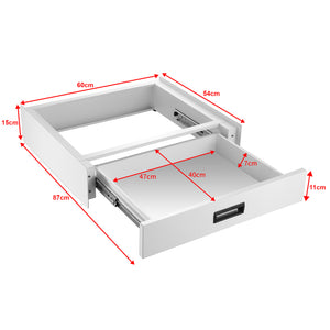 Kit de Superposition pour Lave-Linge Sèche-Linge Standard 60 cm Capacité 100 kg Blanc [en.casa]