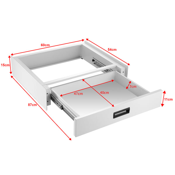 Kit de Superposition pour Lave-Linge Sèche-Linge Standard 60 cm Capacité 100 kg Blanc [en.casa]