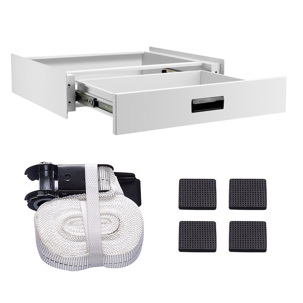 Kit de Superposition pour Lave-Linge Sèche-Linge Standard 60 cm Capacité 100 kg Blanc [en.casa]