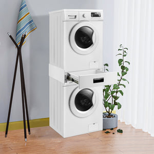 Kit de Superposition pour Lave-Linge Sèche-Linge Standard 60 cm Capacité 100 kg Blanc [en.casa]