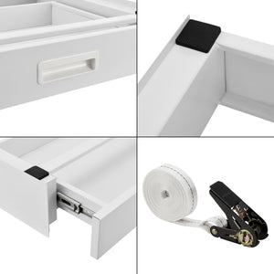 Cadre de connexion Buxton pour lave-linge/sèche-linge [en.casa]