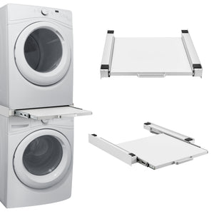 Kit de superposition universel pour appareils électroménagers Buxton blanc [en.casa]