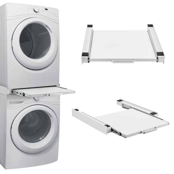 Kit de superposition universel pour appareils électroménagers Buxton blanc [en.casa]