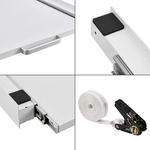 Kit de superposition universel pour appareils électroménagers Buxton blanc [en.casa]