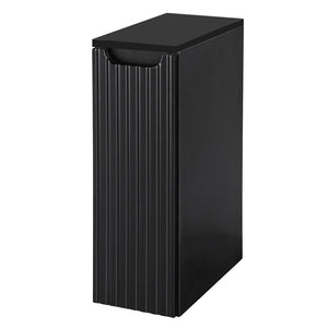 Meuble bas de salle de bain NEWPORT rainuré noir [en.casa]