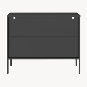 Buffet vitrine Borshavisa acier verre trempé [en.casa]