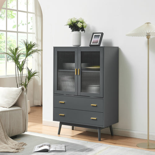 Armoire vitrée Susa 120 x 80 x 40 cm [en.casa]