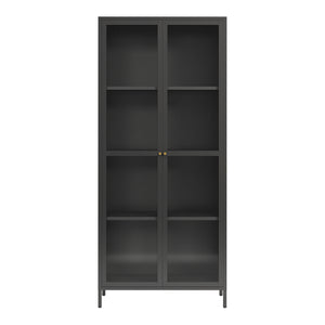 Armoire vitrée Säkylä acier verre [en.casa]
