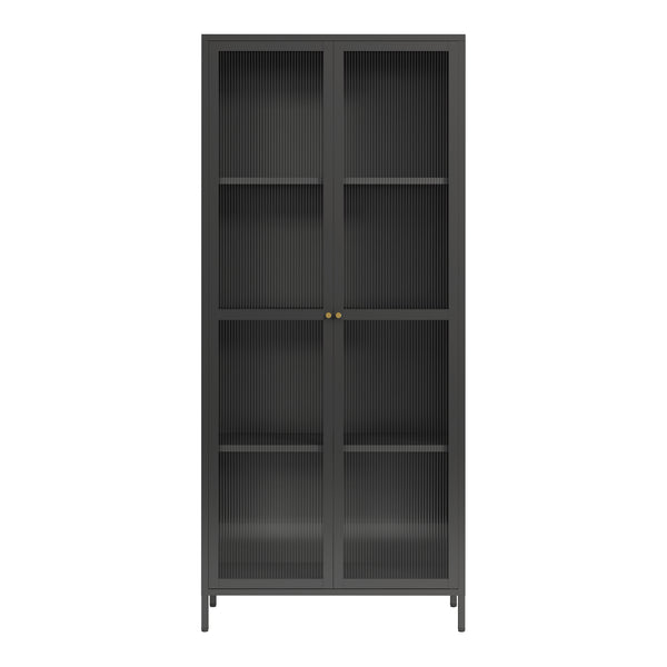 Armoire vitrée Säkylä acier verre [en.casa]
