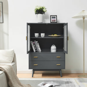 Armoire vitrée Susa 120 x 80 x 40 cm [en.casa]