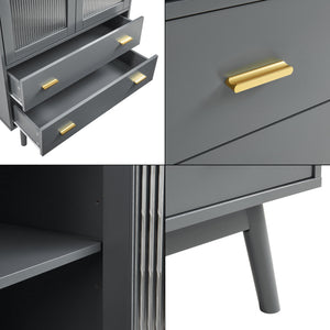Armoire vitrée Susa 120 x 80 x 40 cm [en.casa]