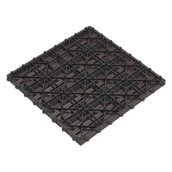Set de 11 dalles de jardin Schramberg en bois composite 1m² 30 x 30 x 2,2 cm [en.casa]