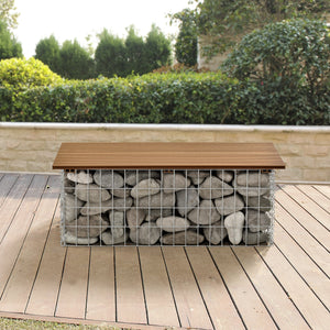 Banc en gabions Friesland WPC 100x45x30 cm en différentes couleurs pro.tec