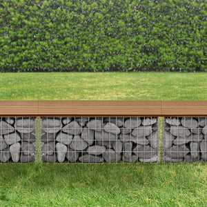 Banc en gabions Friesland WPC 100x45x30 cm en différentes couleurs pro.tec