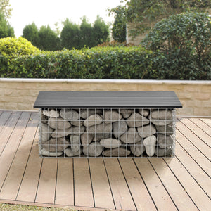 Banc en gabions Friesland WPC 100x45x30 cm en différentes couleurs pro.tec