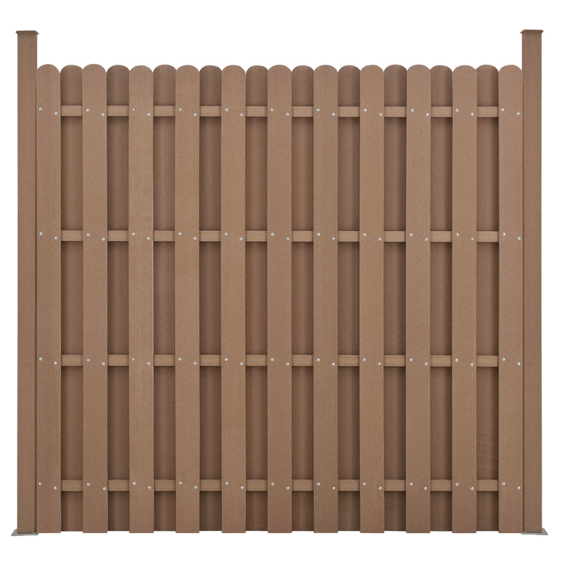 Croquis coté Clôture de Jardin WPC Plusieurs Couleurs 185 x 193 cm [neu.holz]