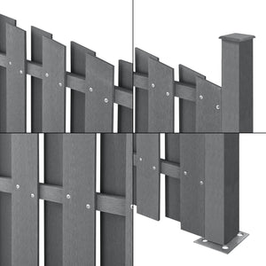 Clôture de jardin WPC avec arche arrondie 185x193cm neuve.bois