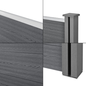 Clôture Brise Vue Brise Vent Bois Composite WPC Quadratique et Oblique [neu.holz]