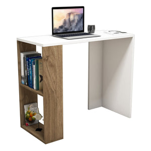 Bureau Aars avec étagère intégrée 75 x 90 x 40 cm [en.casa]