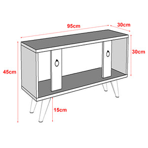 Table TV Norsjö 45x95x30 cm en différentes couleurs [en.casa]