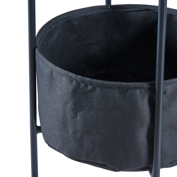 Table d'appoint Suonenjoki avec panier de rangement 59 x 47 cm [en.casa]