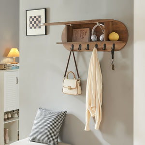 Porte-manteau mural Vilkön avec compartiment de rangement [en.casa]