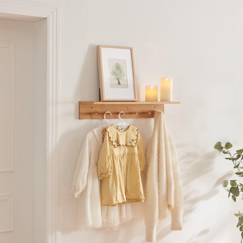 Wandgarderobe Fjord Bambus [en.casa] - premiumXL