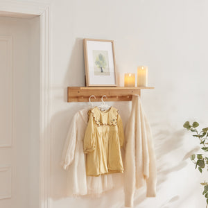 Wandgarderobe Fjord Bambus [en.casa] - premiumXL