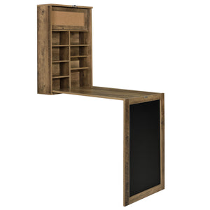 Table rabattable mural Kläppen avec étagère en différentes couleurs [en.casa]