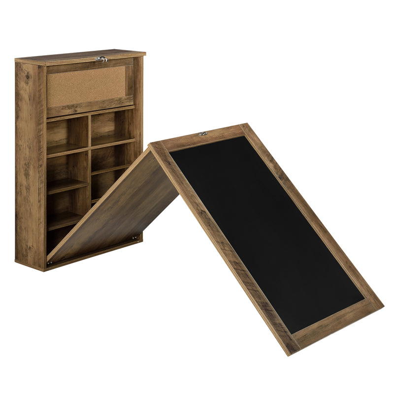 Croquis coté Table Murale Pliable MDF 156 x 50 x 91,5 cm Plusieurs Couleurs [en.casa]