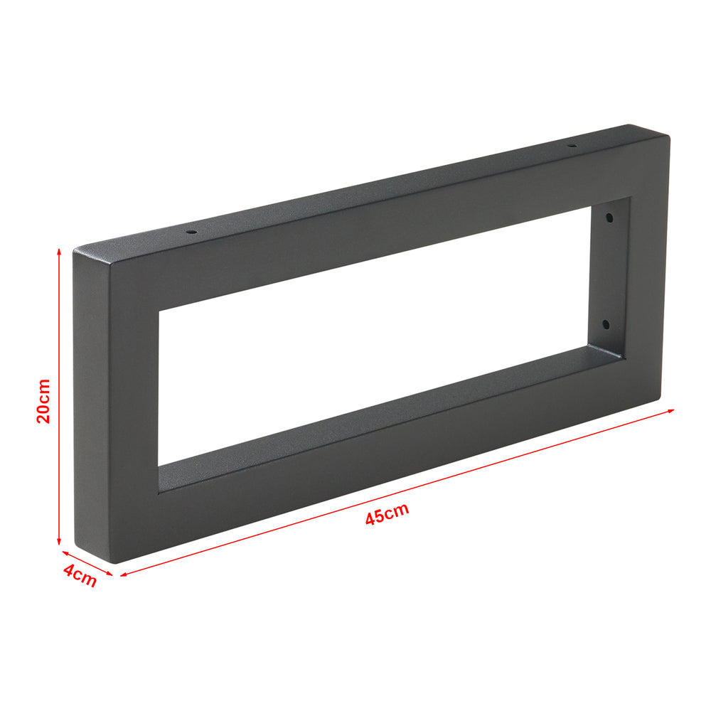 Console murale lot de 2 Hawangen acier noir [en.casa]