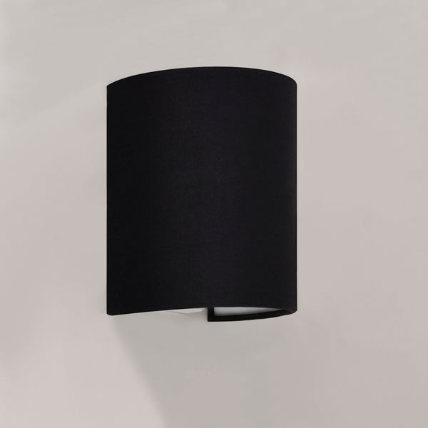 Applique Bruxelles 1x E27 demi-ronde 20 x 17,5 x 13 cm en lin lux.pro