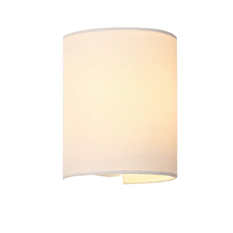 Croquis coté [lux.pro] Lampe Murale en Forme Demi-Cercle Applique Murale Intérieure E27 L'abat-jour en Lin 20 x 17,5 x 13 cm 