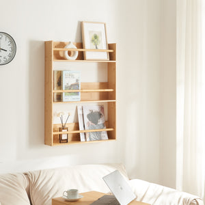 Étagère murale Hareid 80x60x12cm bambou [en.casa] - premiumXL