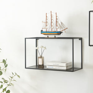 Étagère murale Notodden Noir Acier [en.casa] - premiumXL