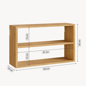 Étagère murale Gol bambou 50 x 15 x 30 cm naturel [en.casa]