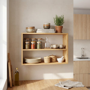 Étagère murale Gol bambou 50 x 15 x 30 cm naturel [en.casa]