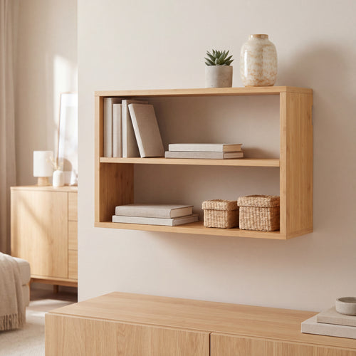 Étagère murale Gol bambou 50 x 15 x 30 cm naturel [en.casa]