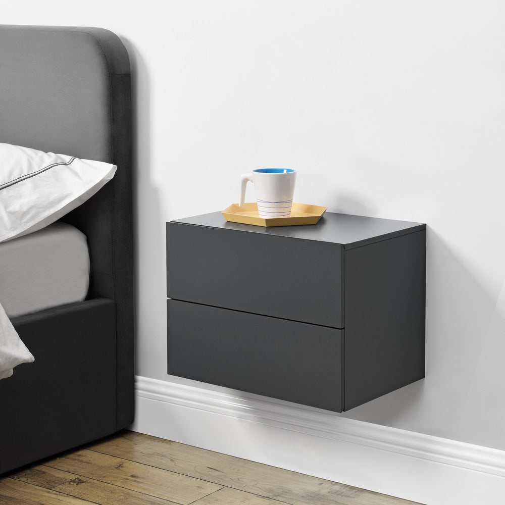 Table de chevet suspendue Ampfing avec 2 tiroirs en différentes couleurs [en.casa] - premiumXL