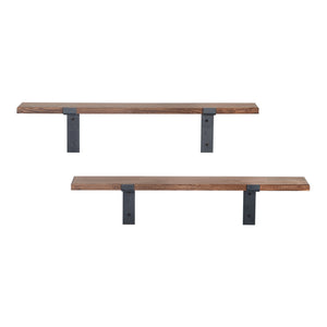 Lot de 2 étagères murales Løgstør 75 x 14 x 14 cm pin [en.casa]